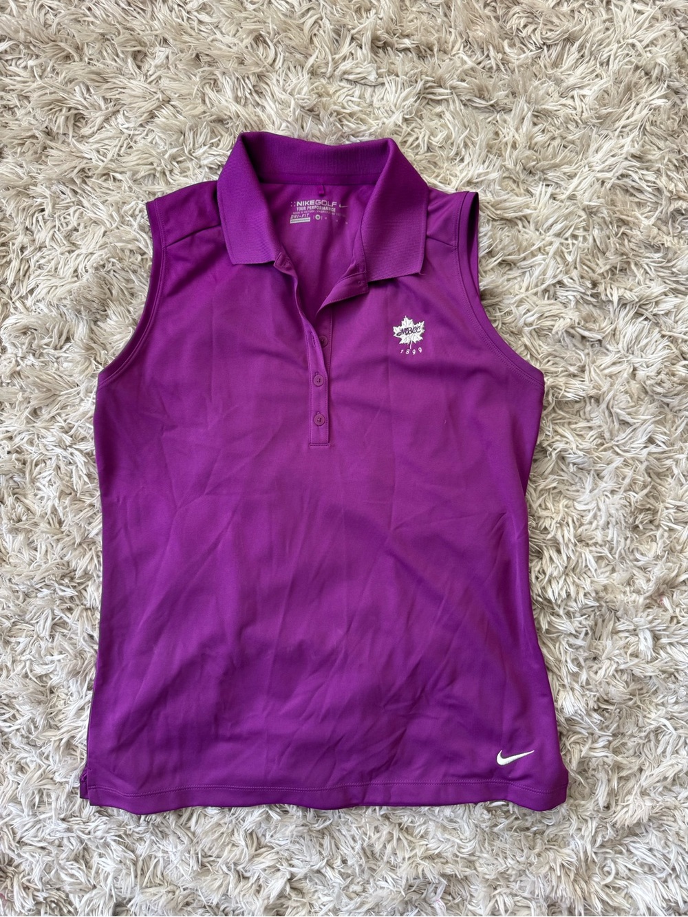 Nike Women's Sleeveless Golf Polo Tank - Purple (MBCC Logo)